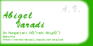 abigel varadi business card